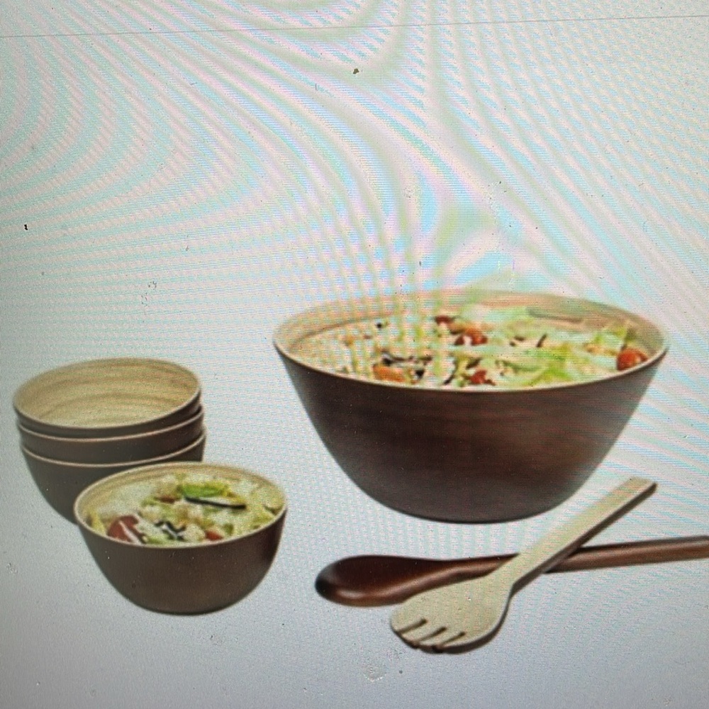 VTG 7-pc Bamboo Salad Set